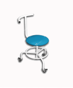 Mobile screw chair with backrest and footrest SVPS