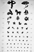 Table for vision testing